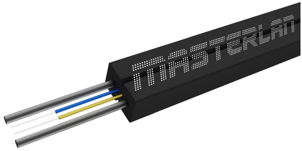 Masterlan MDIC fiber optic cable - 2F 9/125, SM, LSZH, black, G657A1, 1m 
