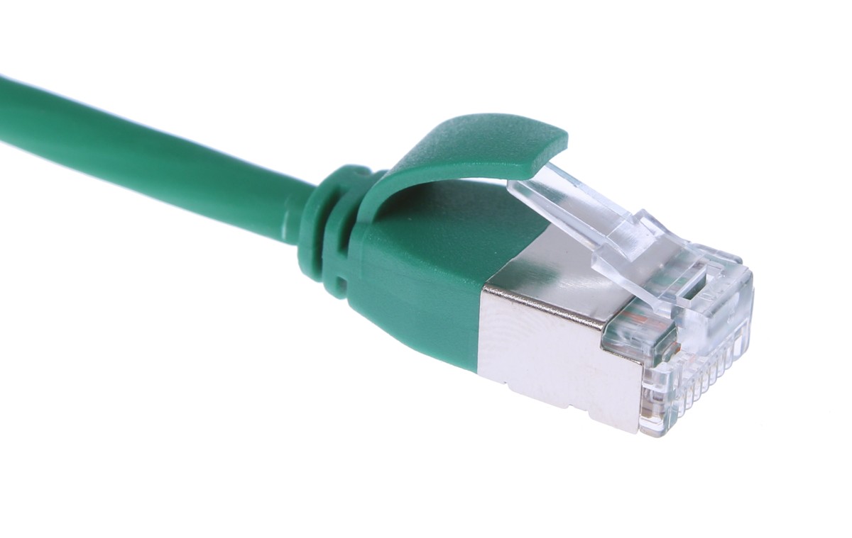 Masterlan comfort patch cable U/FTP, extra slim, Cat6A, 0,25m, green, LSZH