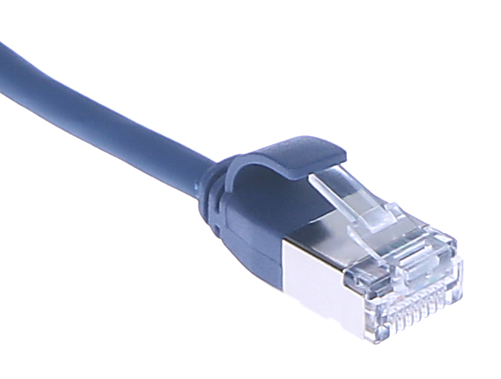 Masterlan comfort patch cable U/FTP, extra slim, Cat6A, 0,5m, blue, LSZH