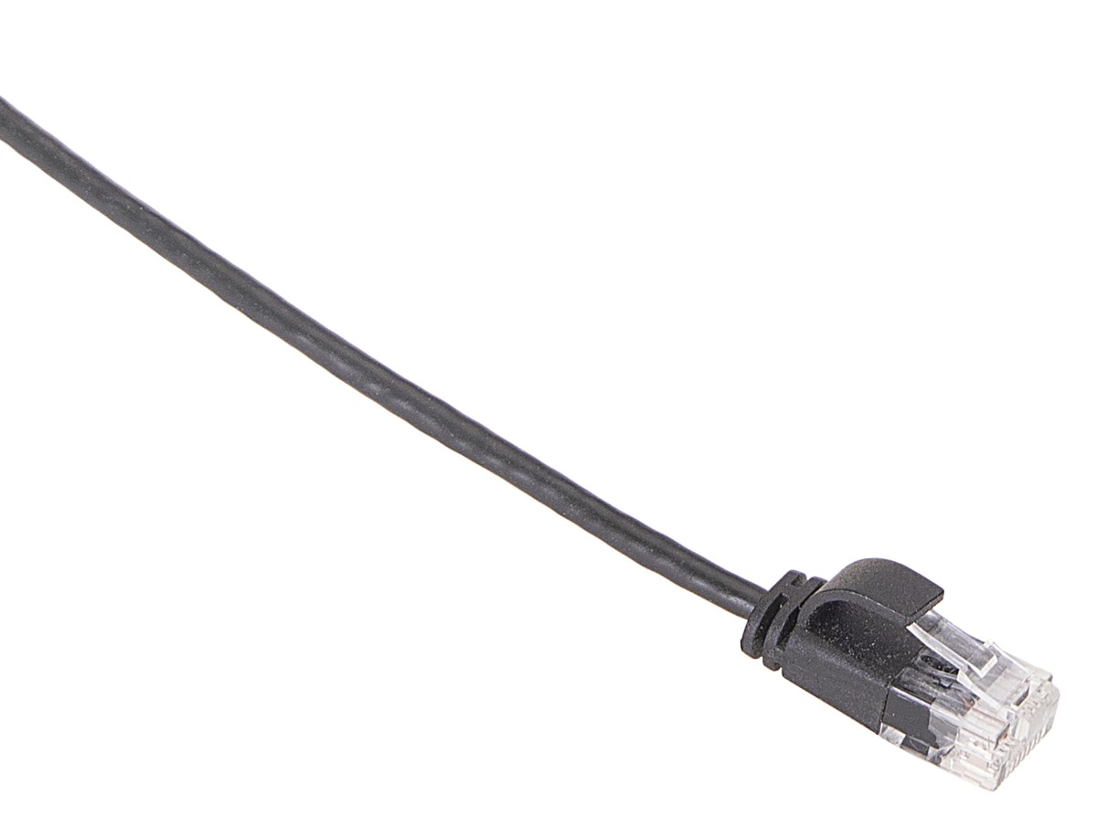 Masterlan comfort patch cable UTP, extra slim, Cat6, 0,25m, black