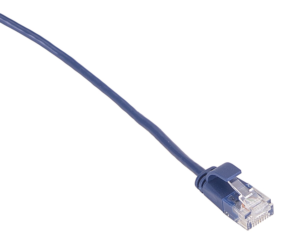 Masterlan comfort patch cable UTP, extra slim, Cat6, 0,5m, blue