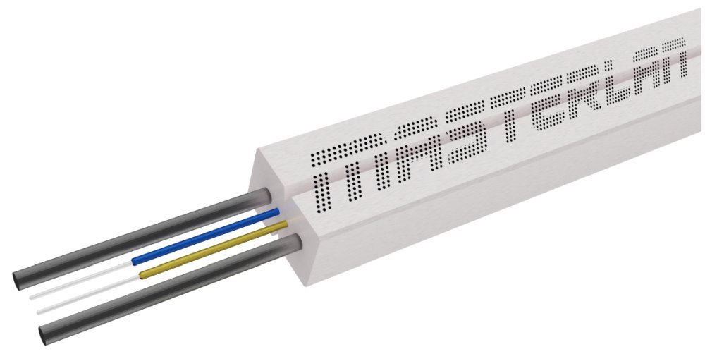 Masterlan MDIC fiber optic cable - 2F 9/125, SM, LSZH, white, G657A1, 1000m, outdoor