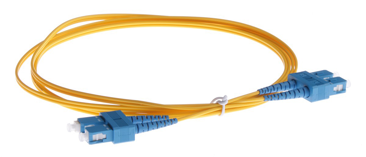 Masterlan fiber optic patch cord, SCupc-SCupc, Singlemode 9/125, duplex, 3m