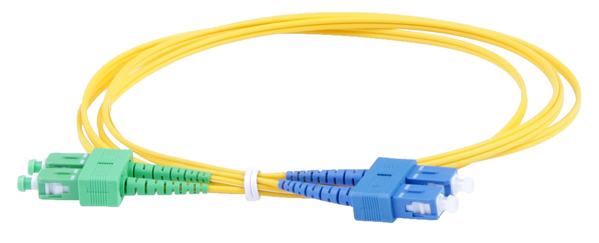 Masterlan fiber optic patch cord, SCapc-SCupc, Singlemode 9/125, duplex, 1m
