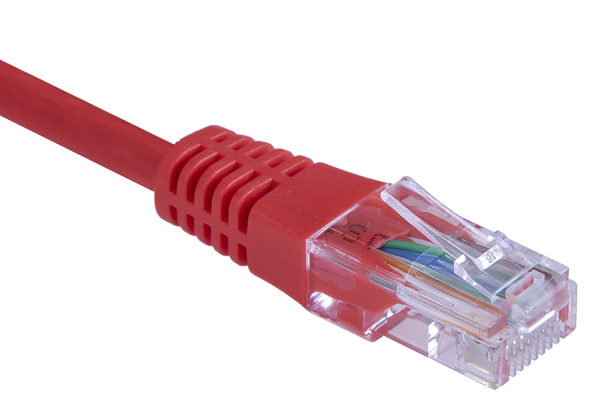 Masterlan patch cable UTP, Cat5e, 0,25m, red