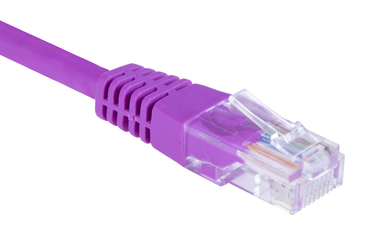 Masterlan patch cable UTP, Cat5e, 0,5m, purple