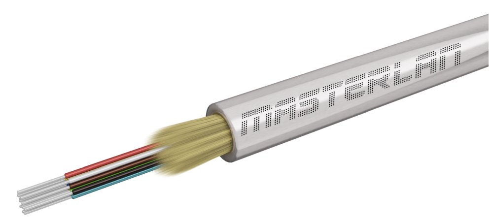 Masterlan DROPX universal fiber optic drop cable - 12F 9/125, SM, LSZH, ivory, G657A2, 1m 
