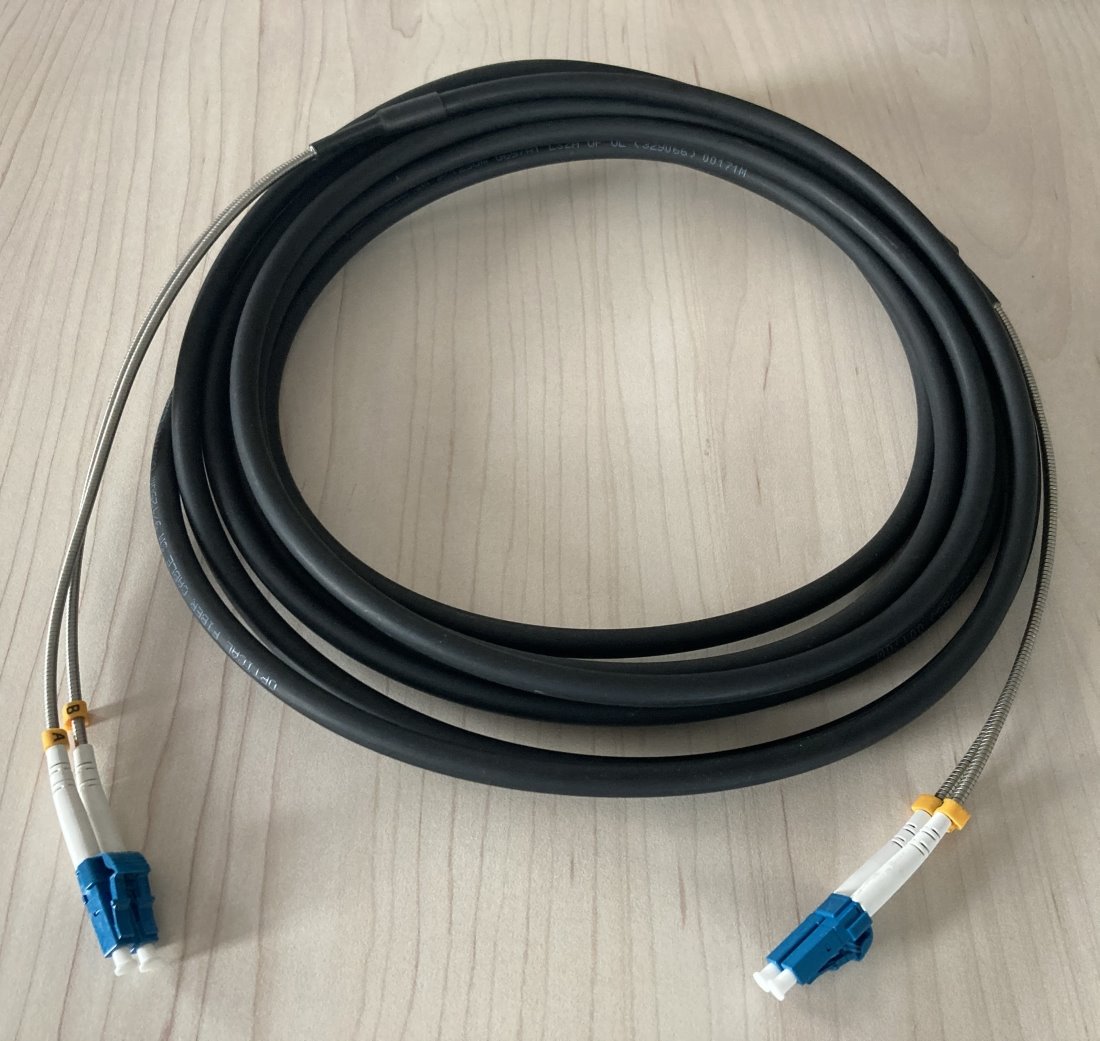 Masterlan AE fiber optic outdoor patch cord, LCupc/LCupc, Duplex, Singlemode 9/125, 50m