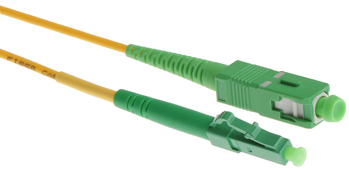 Masterlan fiber optic patch cord, LCapc-SCapc, Singlemode 9/125, simplex, 1m