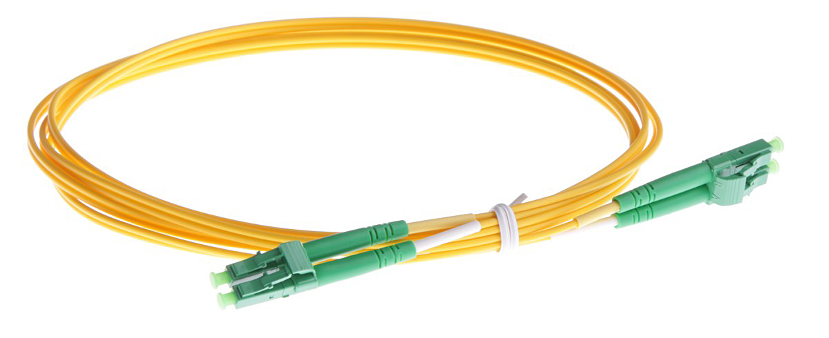 Masterlan fiber optic patch cord, LCapc-LCapc, Singlemode 9/125, duplex, 1m