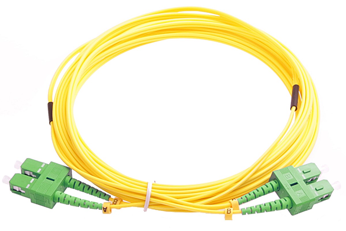 Masterlan fiber optic patch cord, SCapc/SCapc, Singlemode 9/125, duplex, 20m